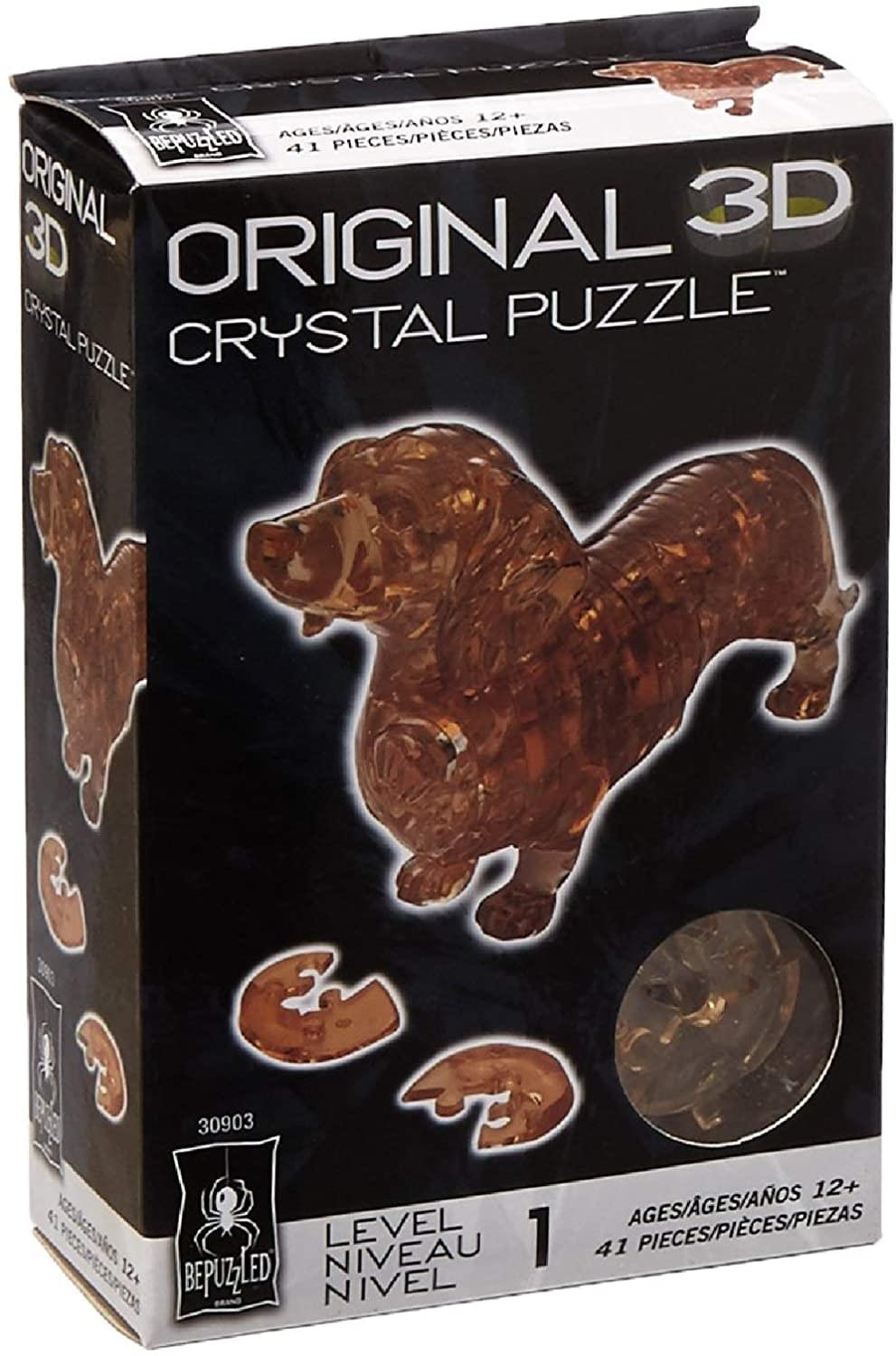 Dachshund Dog 41 Piece 3D Crystal Jigsaw Puzzle