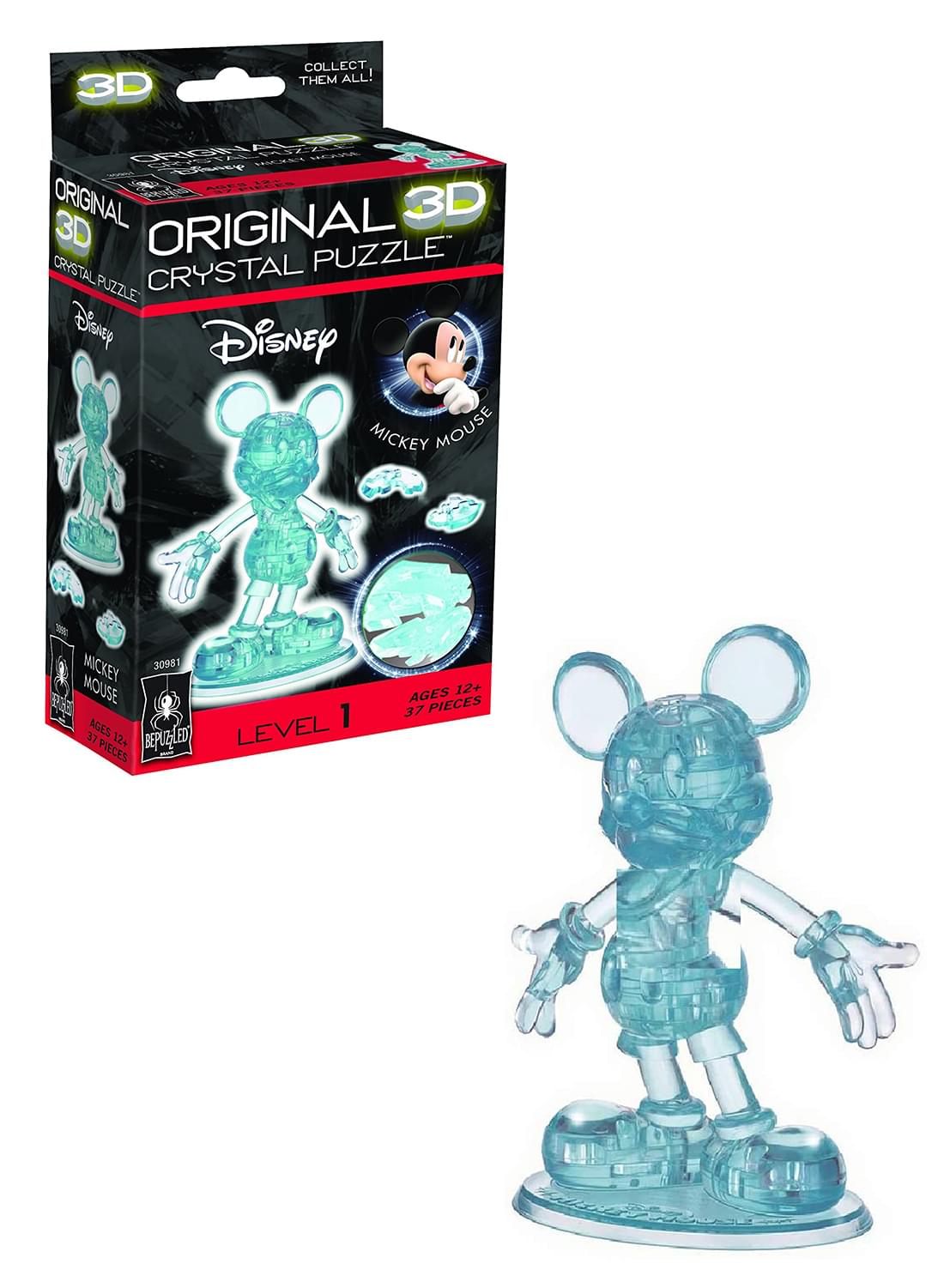 Disney Mickey Mouse 44 Piece 3D Crystal Jigsaw Puzzle | Blue