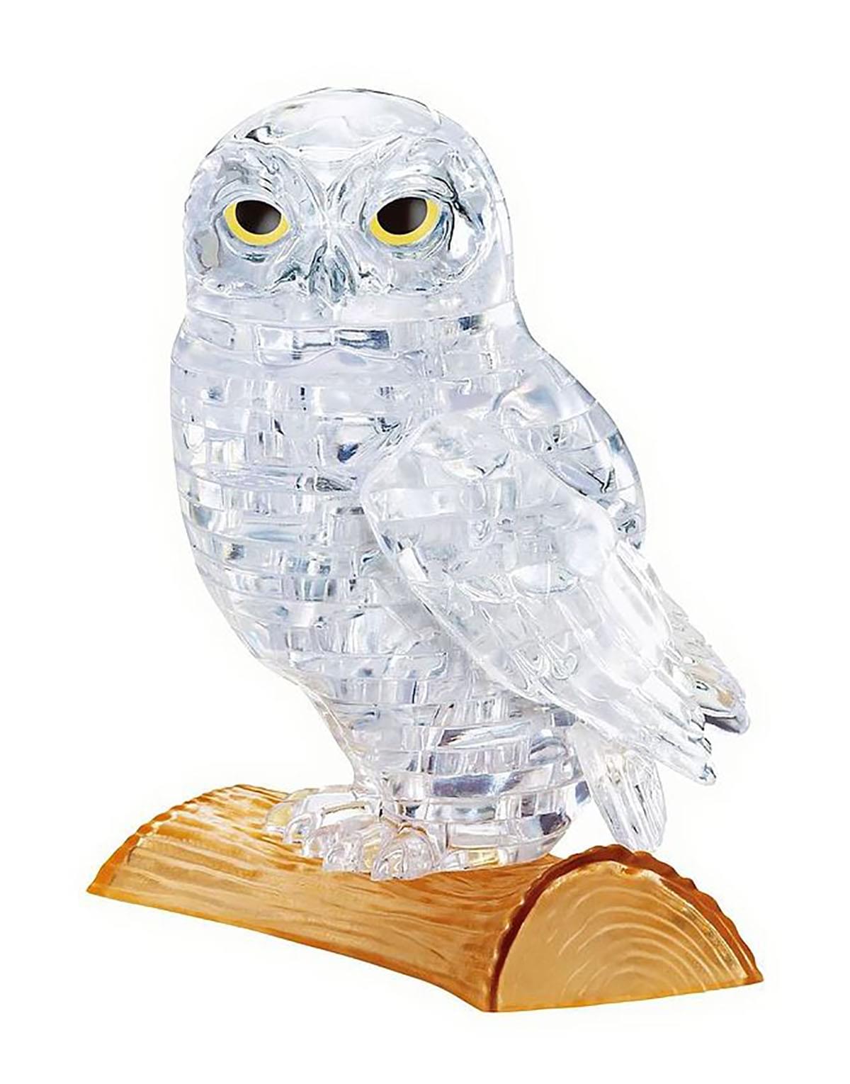 White Owl 42 Piece 3D Crystal Jigsaw Puzzle