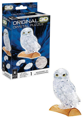 White Owl 42 Piece 3D Crystal Jigsaw Puzzle