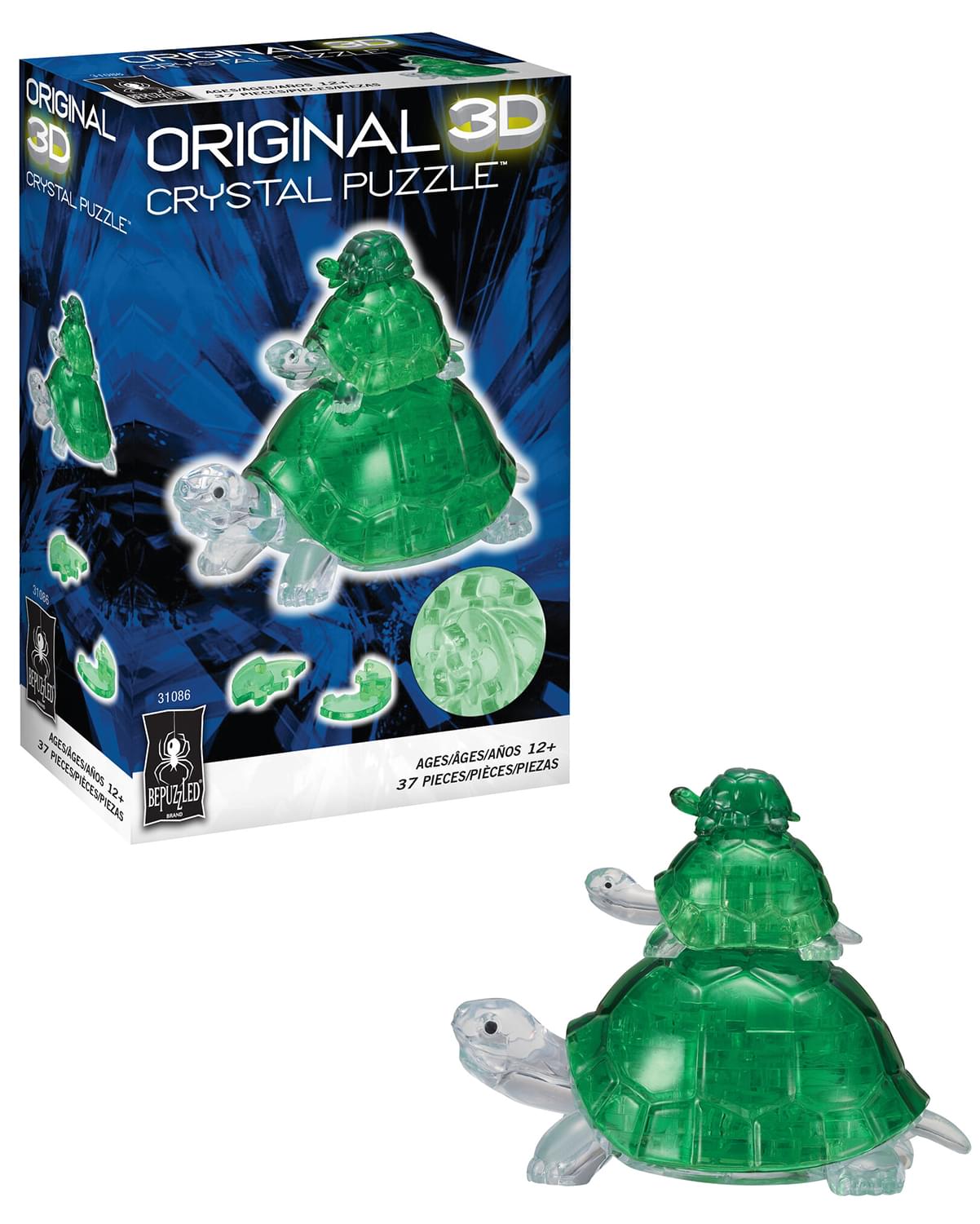 Turtles 37 Piece 3D Crystal Jigsaw Puzzle