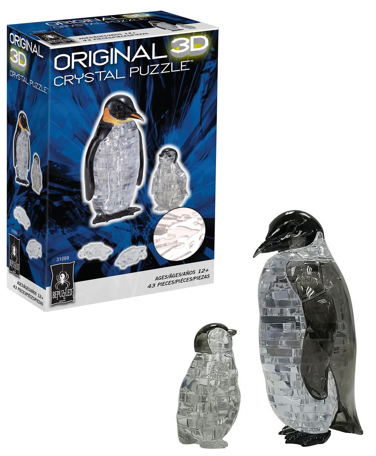 Penguin and Baby 43 Piece 3D Crystal Jigsaw Puzzle