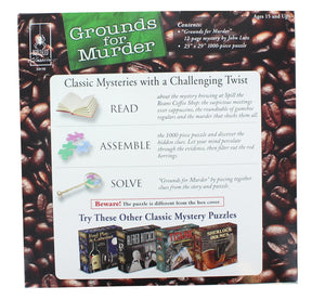 Grounds for Murder 1000 Piece Classic Mystery Jigsaw Puzzle