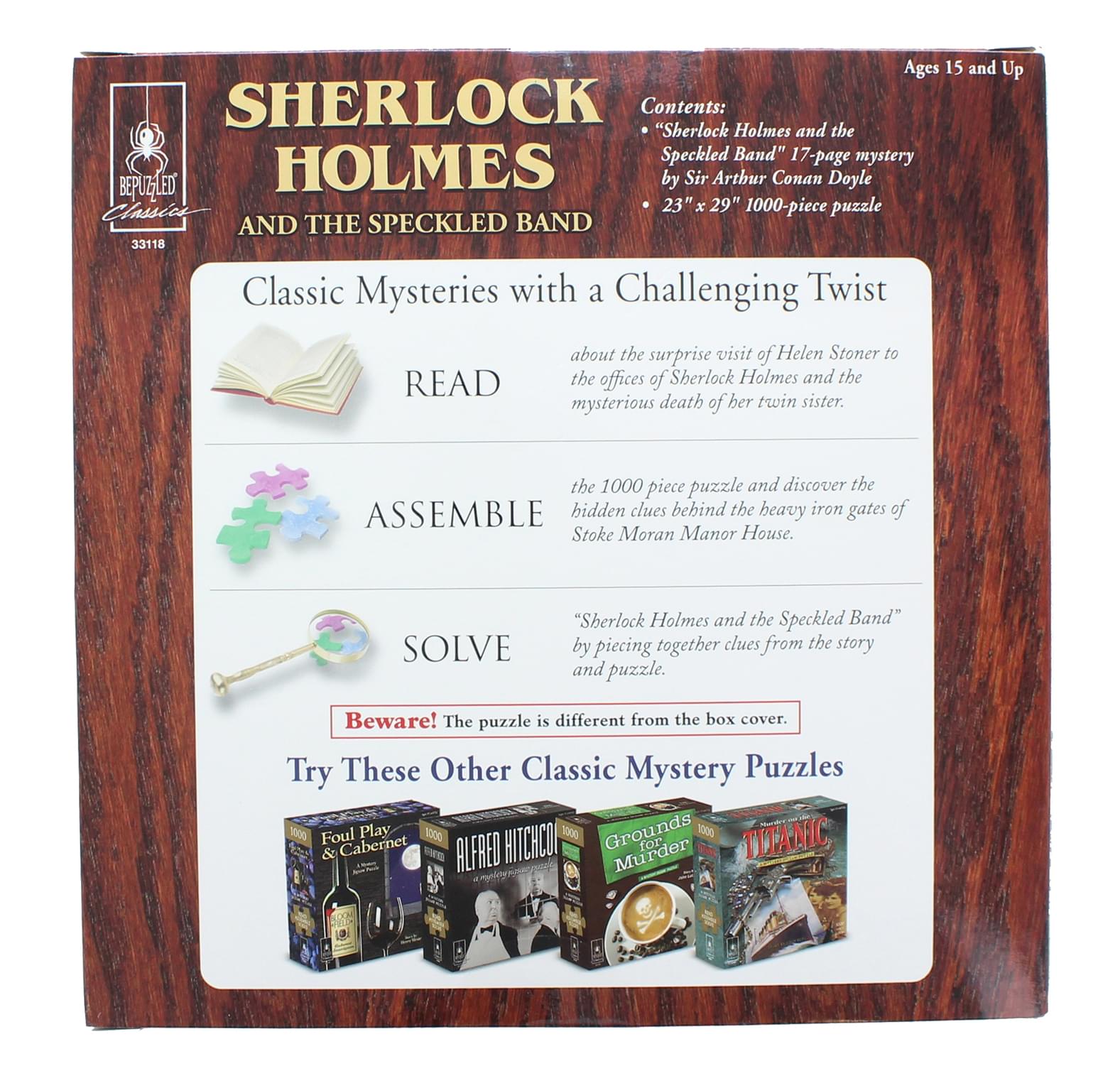 Sherlock Holmes 1000 Piece Classic Mystery Jigsaw Puzzle