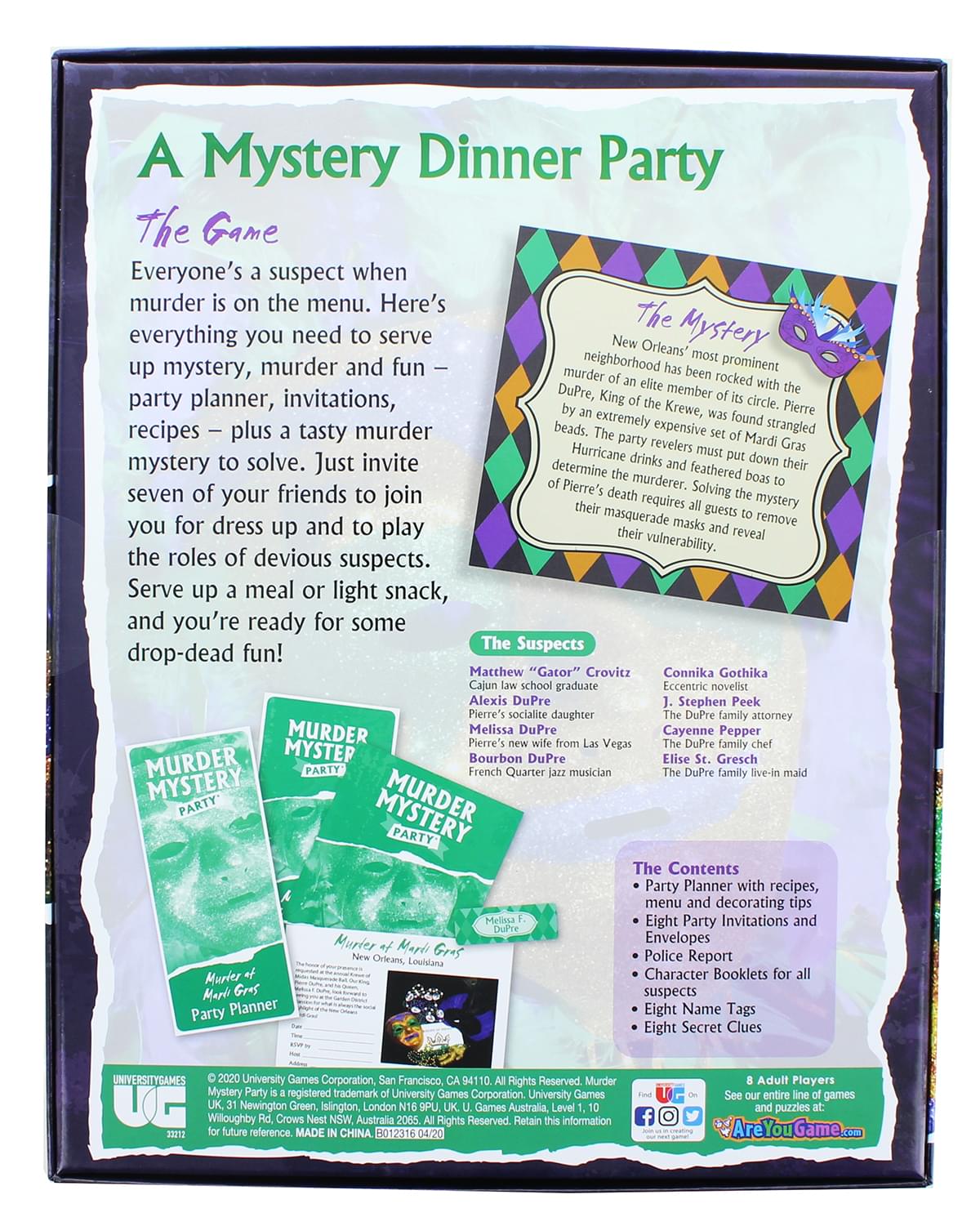 Murder Mystery Adult Party Game | Murder at Mardi Gras