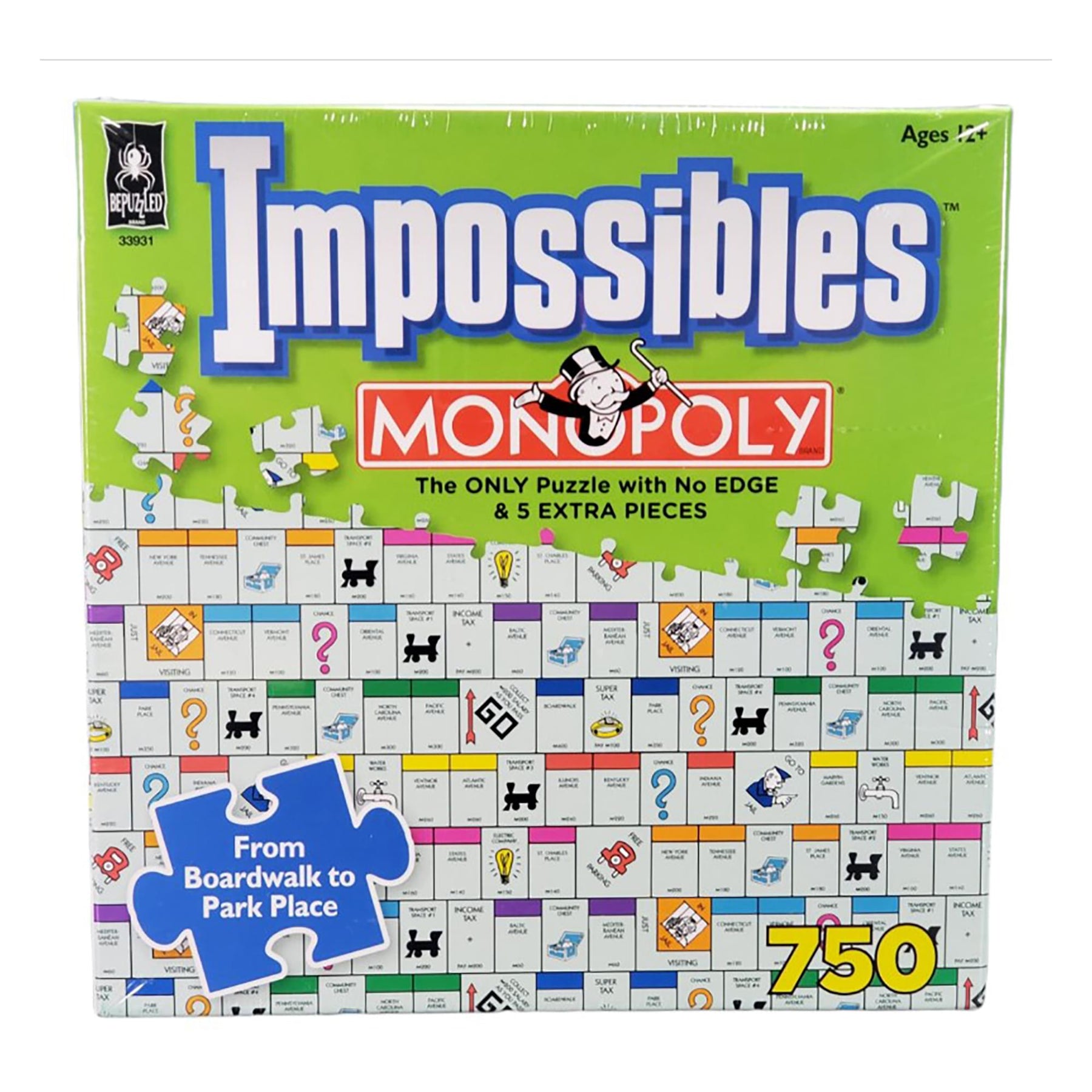 Monopoly Impossibles 750 Piece Jigsaw Puzzle | No Edge | 5 Extra Pieces