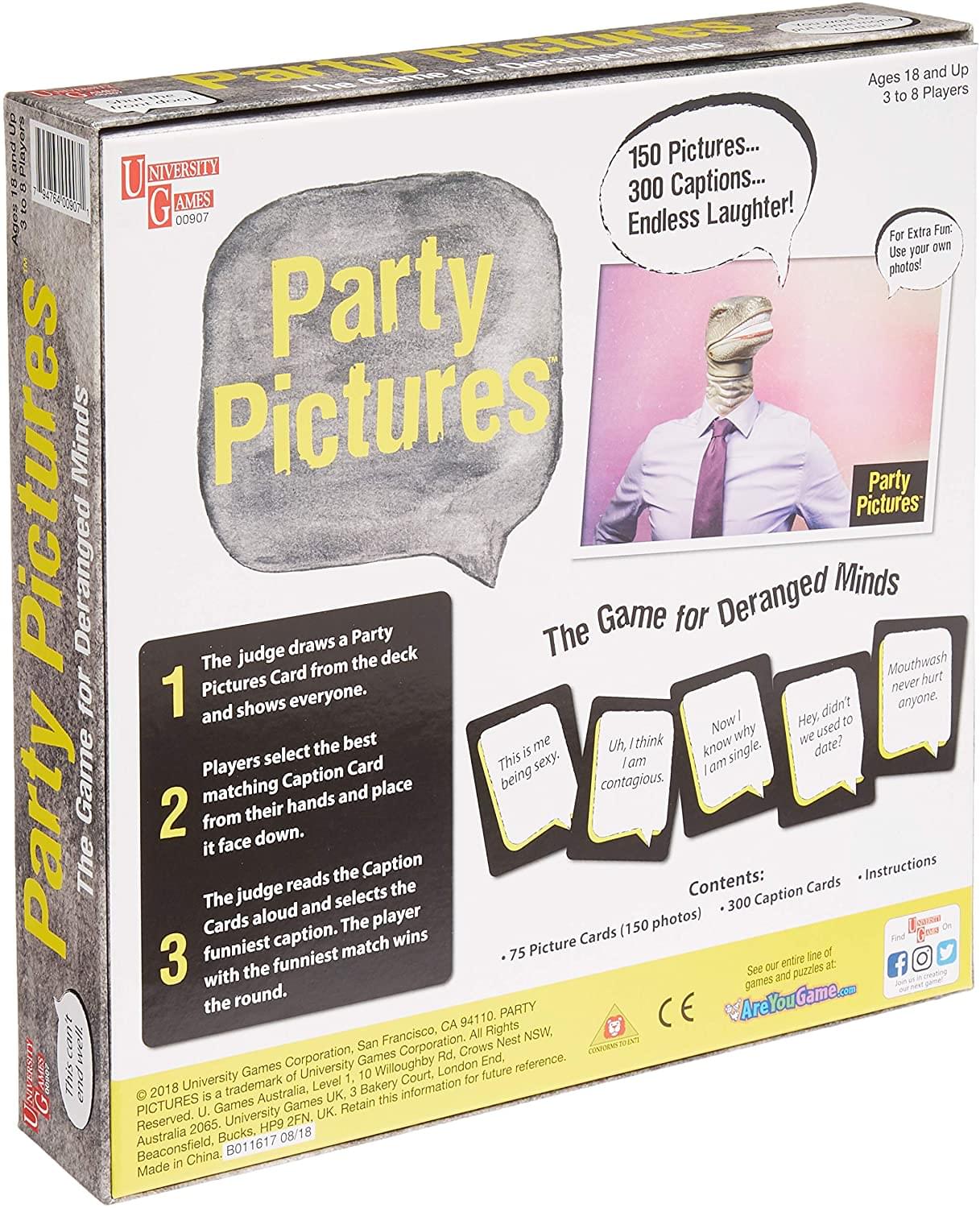Party Pictures Adult Game For Deranged Minds | For 3-8 Players