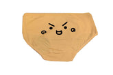 Anime Kaomoji Women's Underwear, Angry, Beige