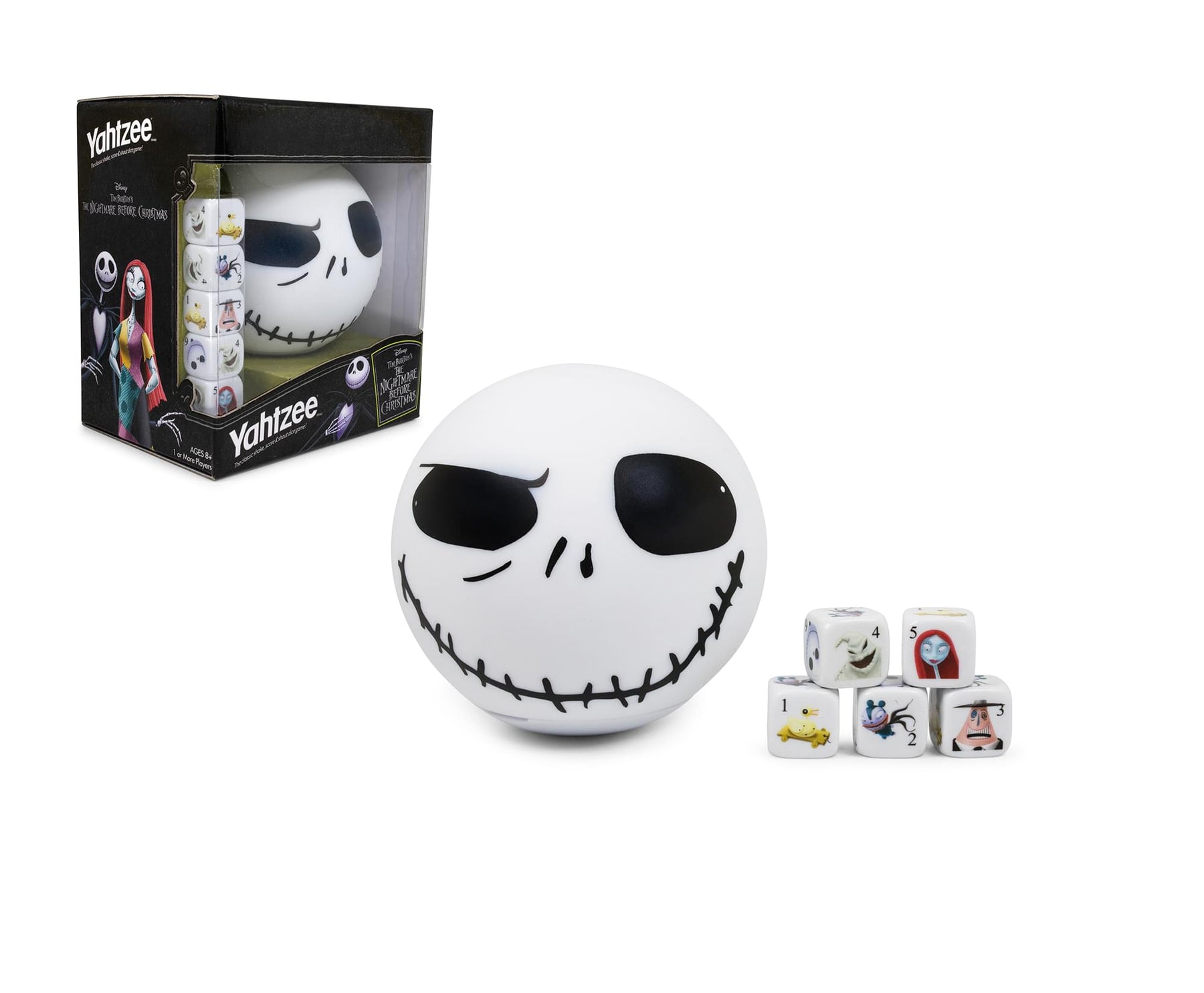 Disney Yahtzee The Nightmare Before Christmas Dice Game | Collectible Jack  Skellington Toy | Family Dice Game & Travel Games