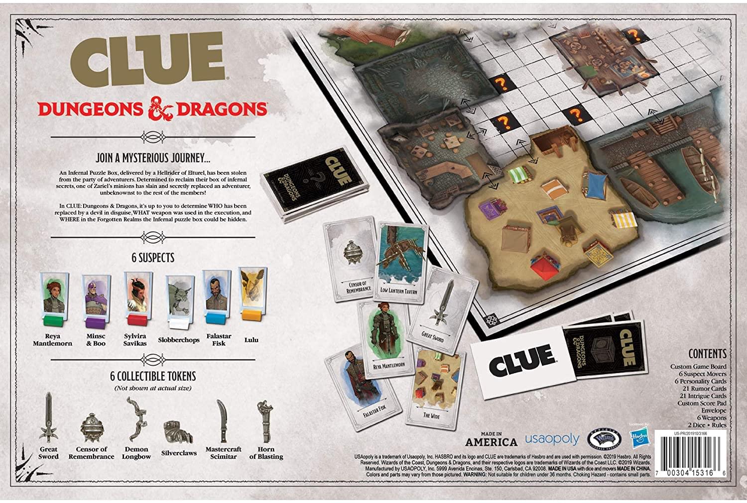 Dungeons & Dragons Clue Board Game | For 3-6 Players