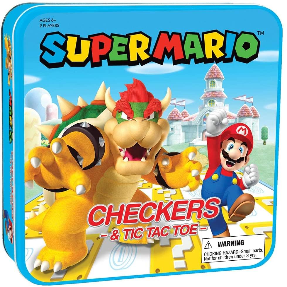 Super Mario Checkers & Tic-Tac-Toe Collector's Game Set