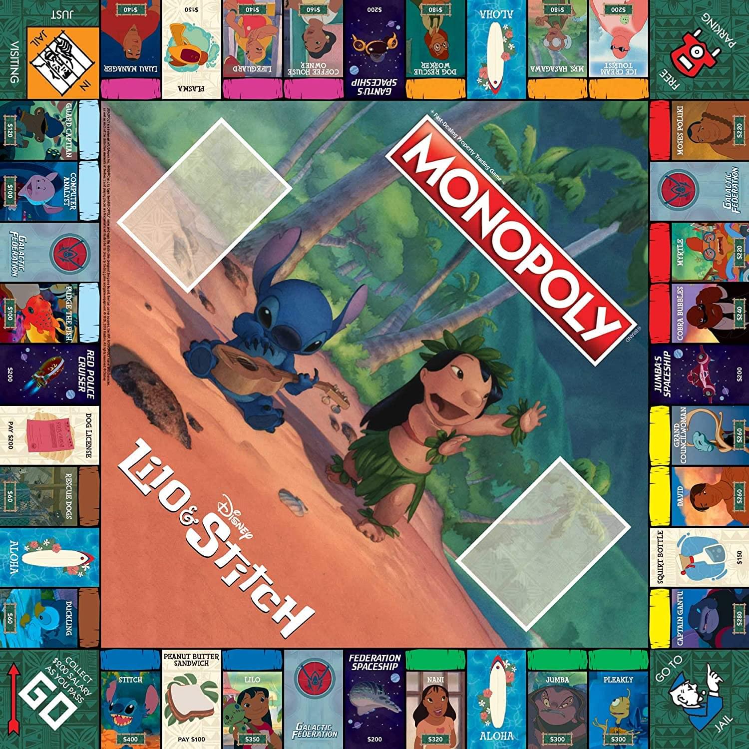 Disney Lilo & Stitch Monopoly Board Game | For 2-6 Players