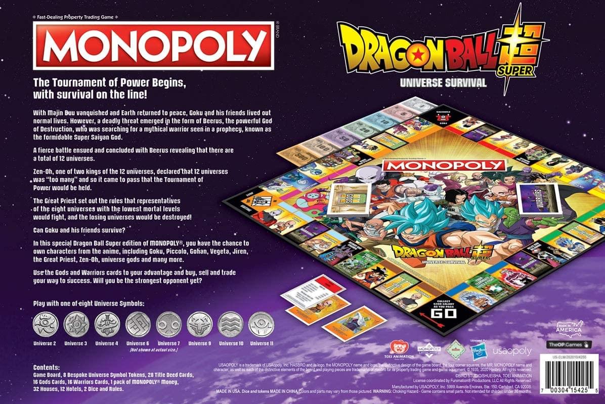 This is a thing: Dragon Ball Super Monopoly