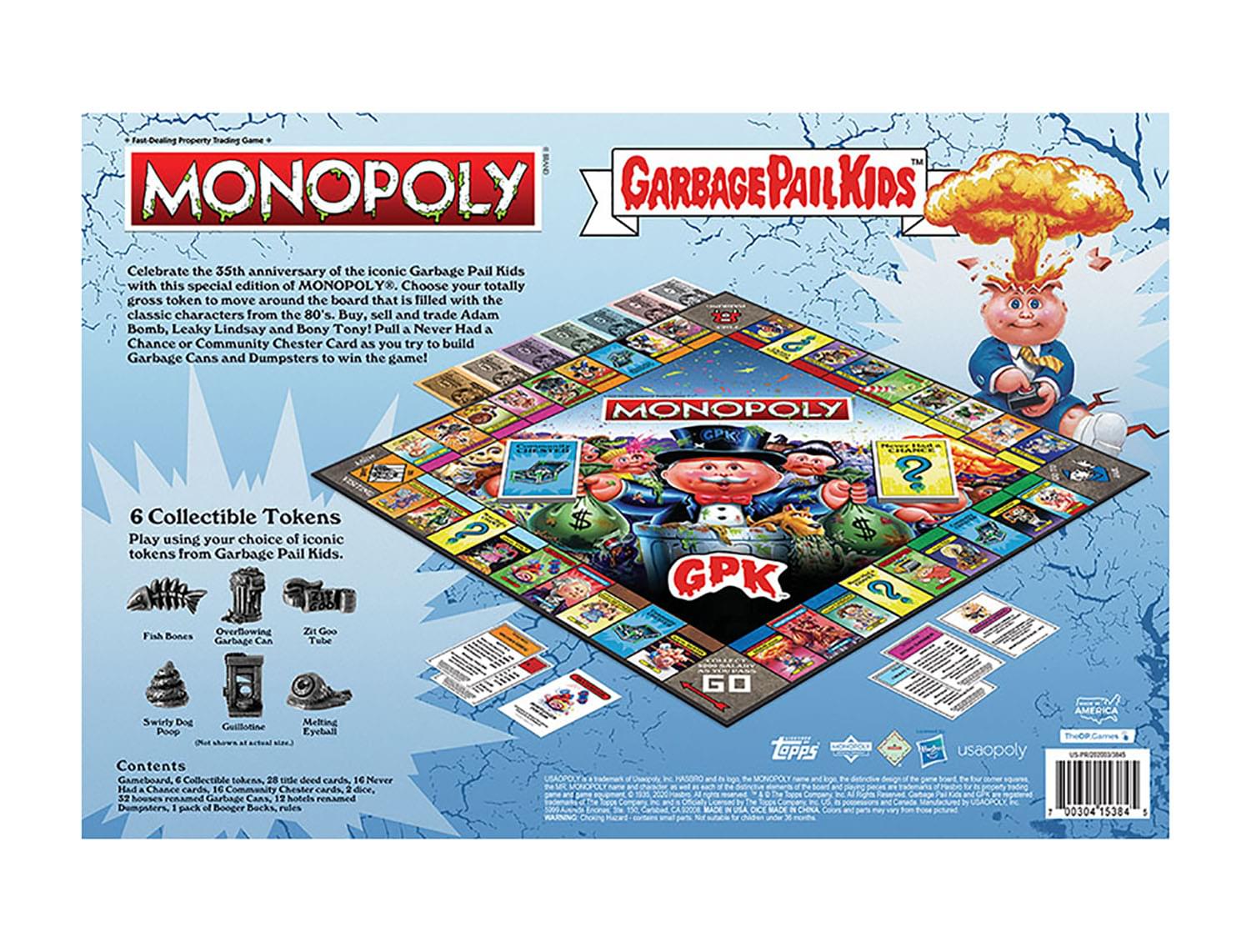 Garbage Pail Kids Monopoly Board Game