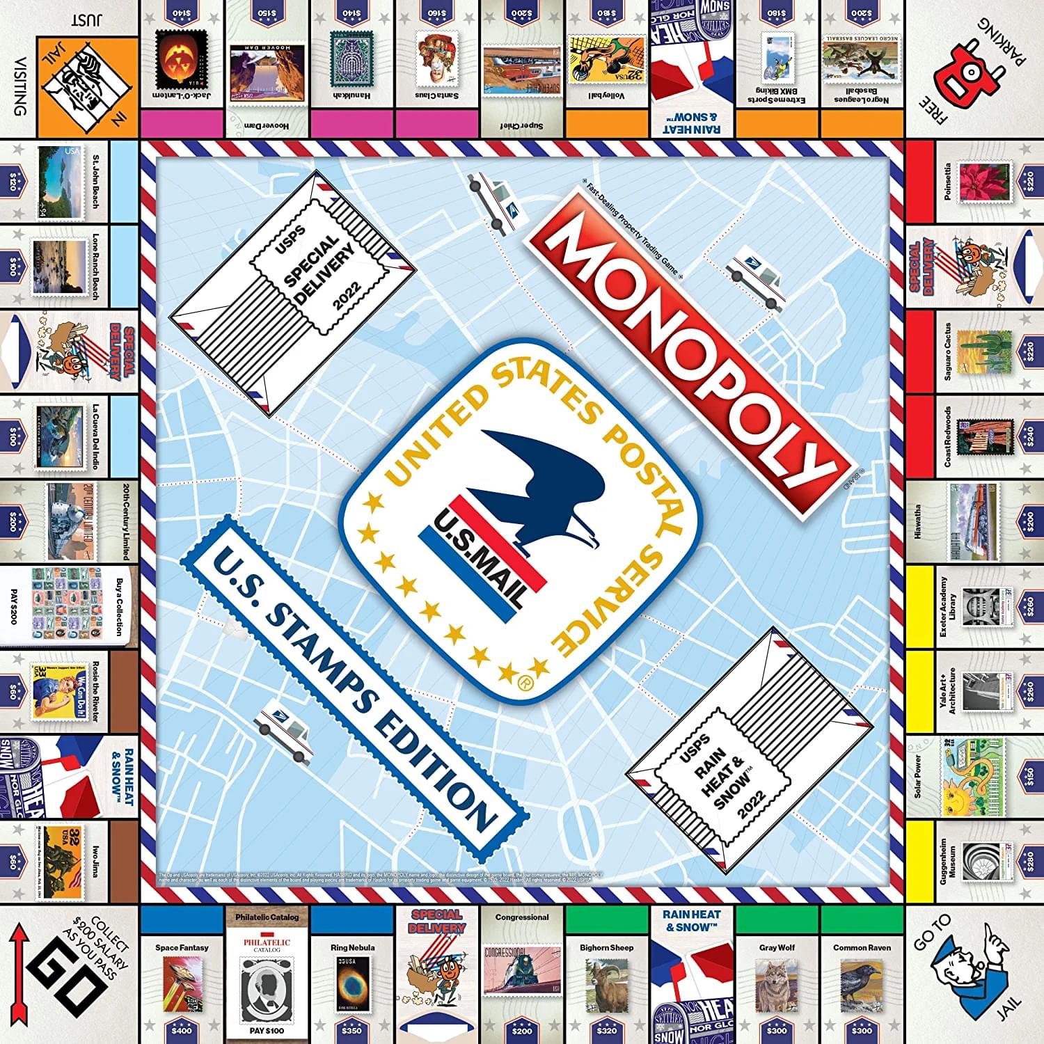 U.S. Stamps Monopoly Board Game