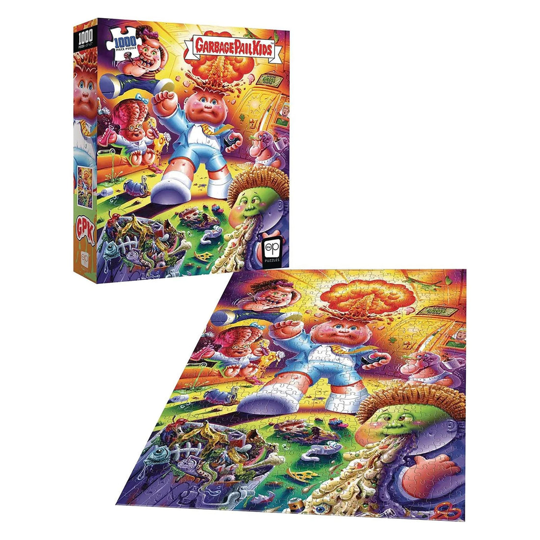USAOPOLY Garbage Pail Kids "Home Gross Home" 1000 Piece Jigsaw Puzzle - Officially Licensed Collectible