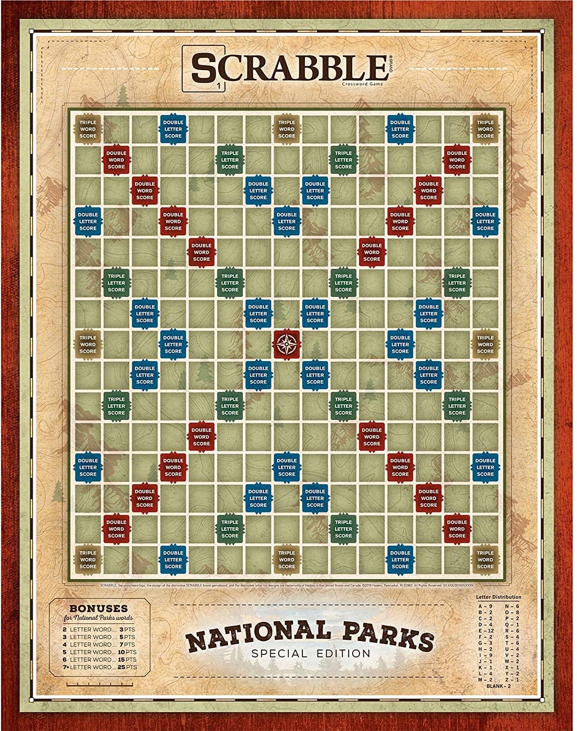 National Parks Scrabble Board Game | For 2-4 Players