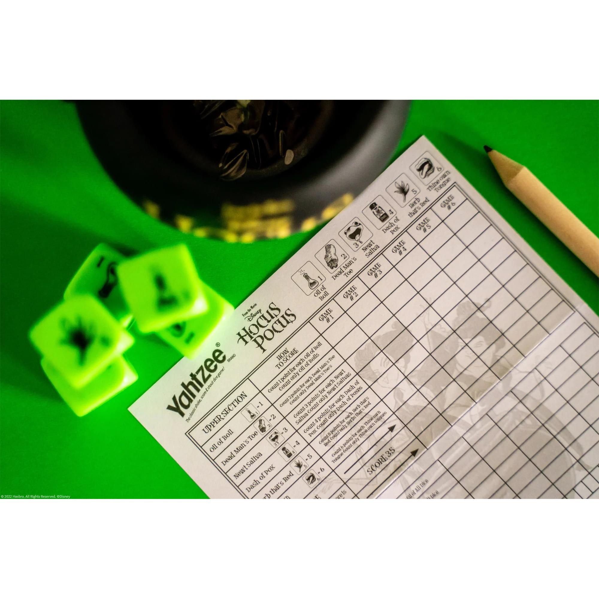Disney Hocus Pocus Yahtzee Dice Game
