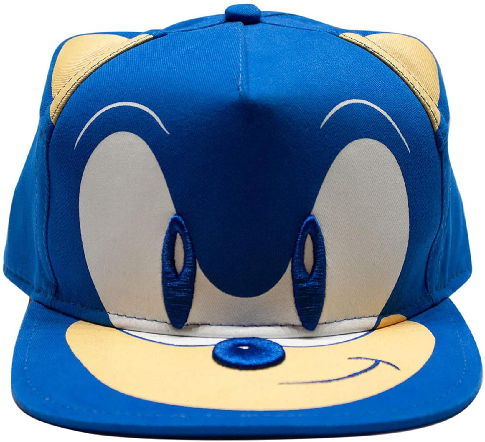 Sonic the Hedgehog Embroidered Face Snapback Hat | One Size