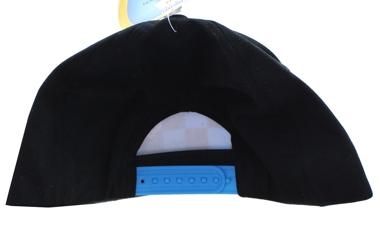 Sonic the Hedgehog Blue & Black Checkered Adjustable Snapback Hat | One Size