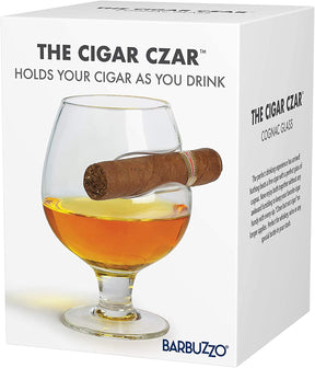 Cigar Czar 11oz Cognac Glass | Brandy Snifter w/ Cigar Rest
