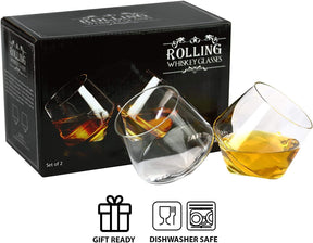 Rolling 6.3oz Whiskey Glasses | Set of 2