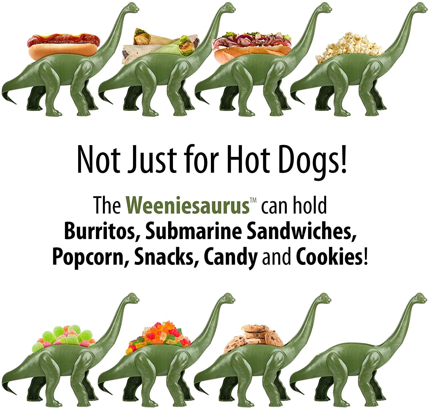 WEENIEsaurus Sculpted Dinosaur Hot Dog & Snack Holder