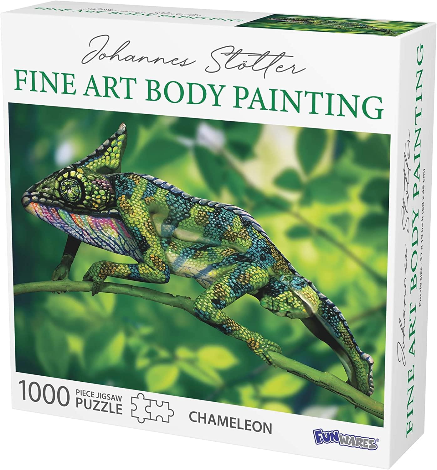 Johannes Stotter Chameleon Body Art 1000 Piece Jigsaw Puzzle