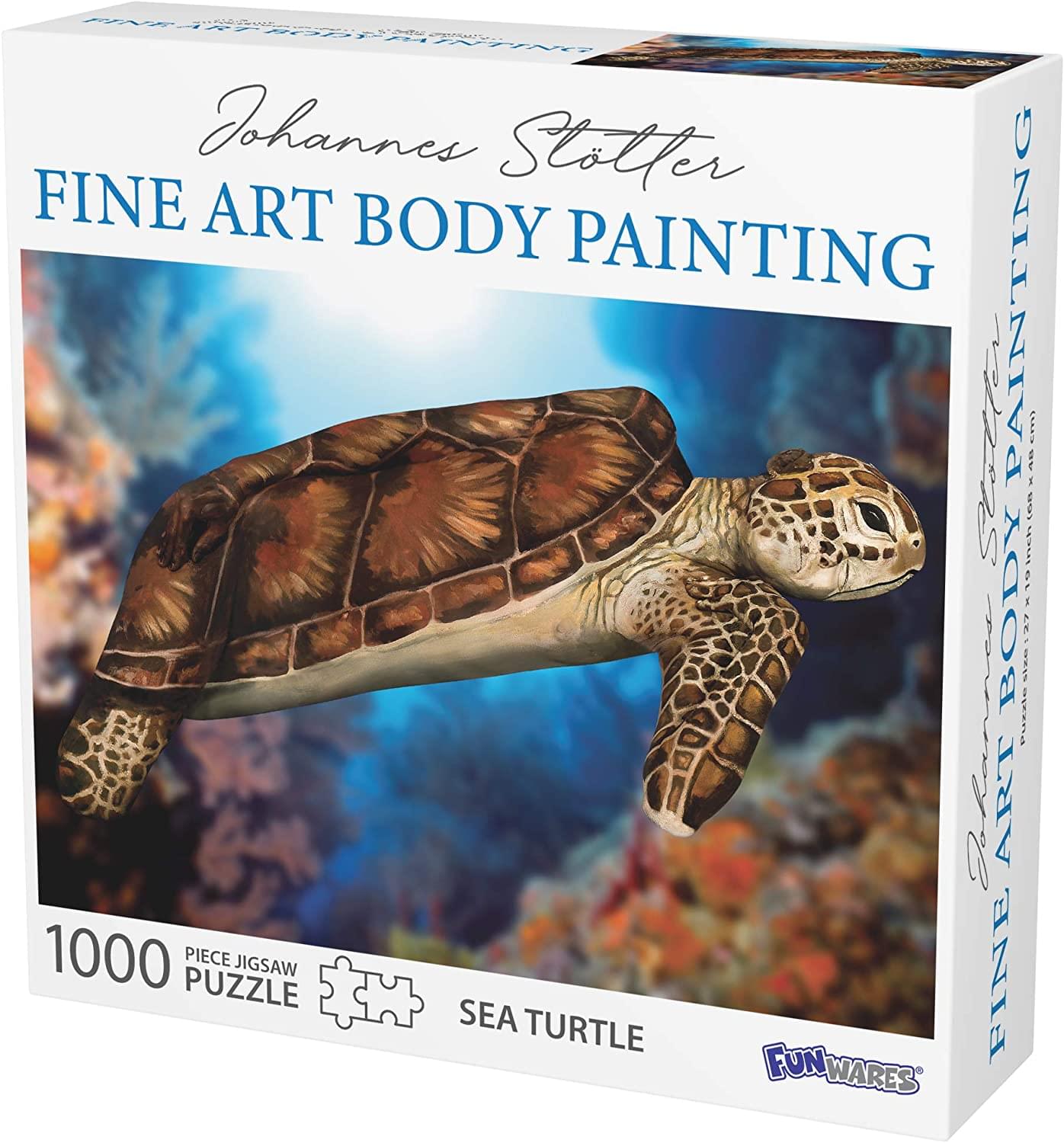 Johannes Stotter Sea Turtle Body Art 1000 Piece Jigsaw Puzzle