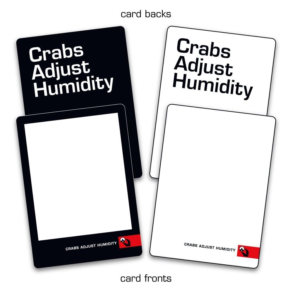 Crabs Adjust Humidity Playing Cards Blank Deck | Free Shipping