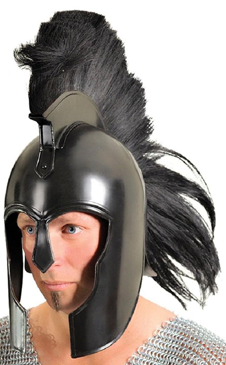 Armor Helmet Black Costume Accessory