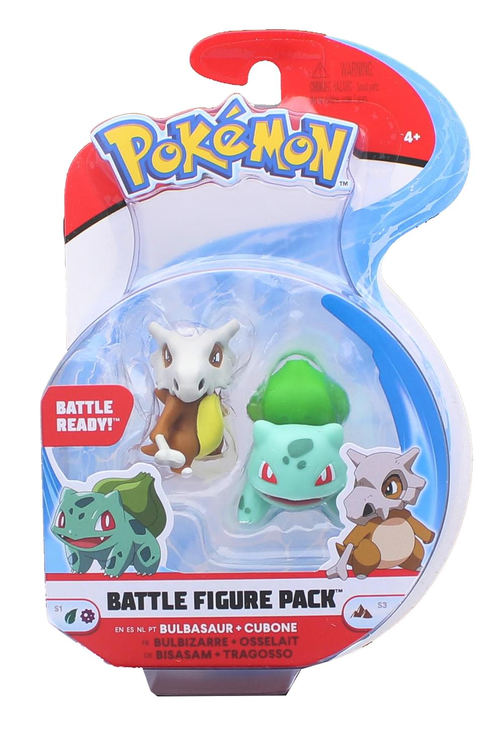 Pokemon 2 Inch Battle Figure Pack | Bulbasaur vs. Cubone