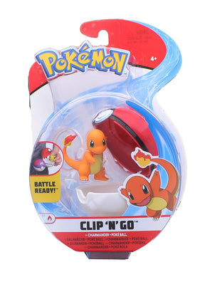 Pokemon Clip N Go Poke Ball Set | 2 Inch Charmander & Poke Ball