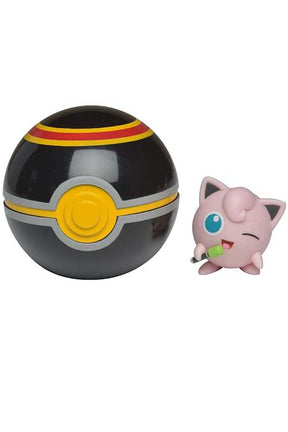 Pokemon Clip N Go Poke Ball Set | 2 Inch Jigglypuff & Luxury Ball