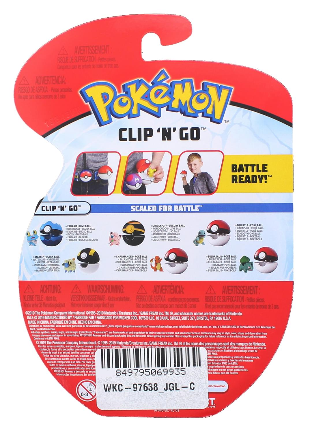 Pokemon Clip N Go Poke Ball Set | 2 Inch Jigglypuff & Luxury Ball
