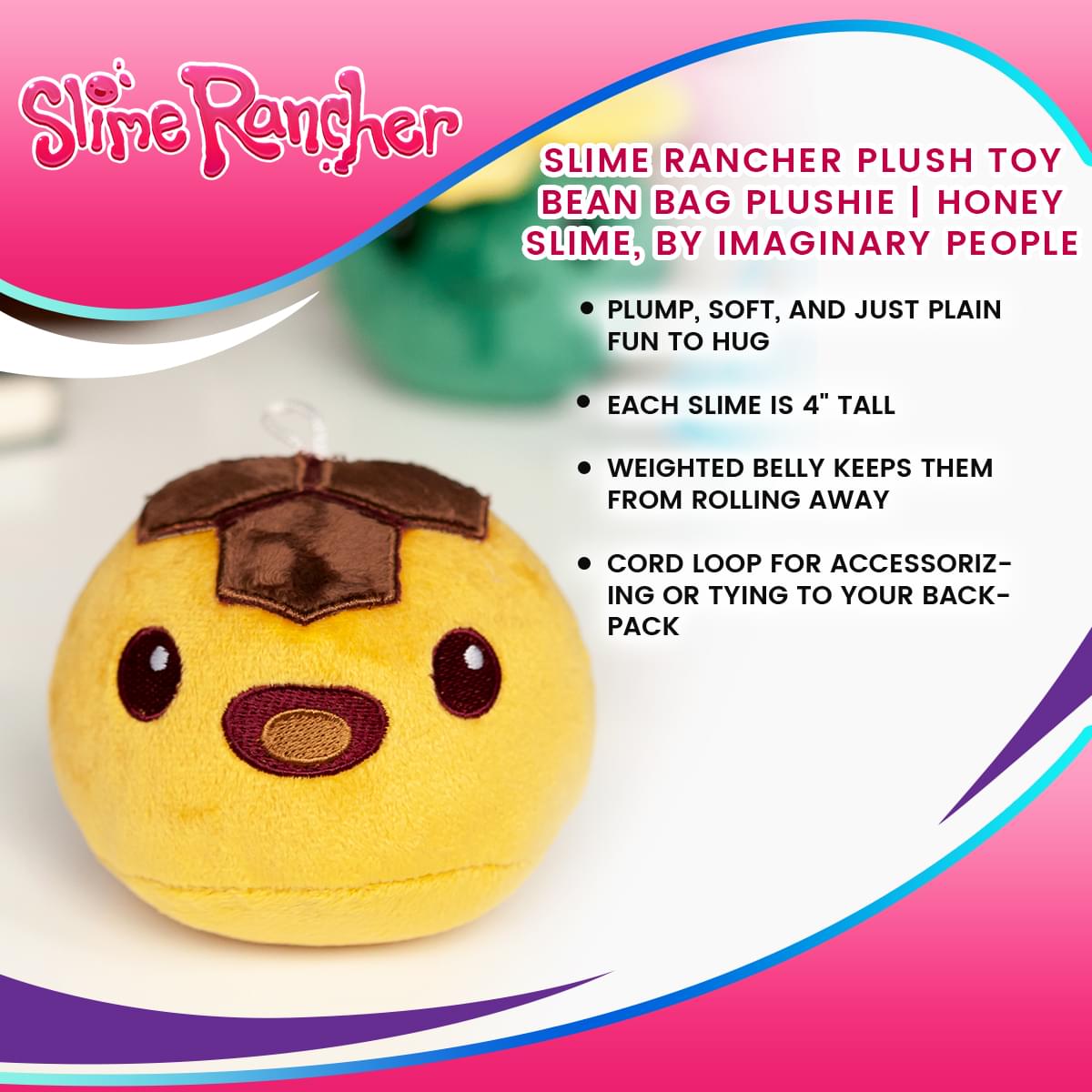Slime Rancher Plush Toy Bean Bag Plushie | Honey Slime, by Imaginary People