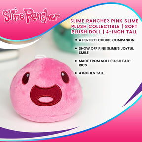 Slime Rancher Pink Slime Plush Collectible | Soft Plush Doll | 4-Inch Tall