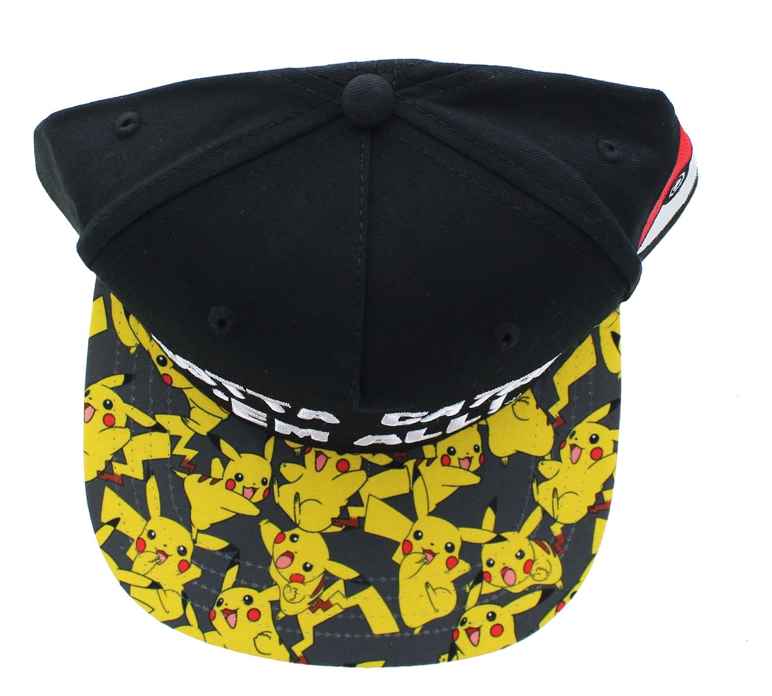 Pokemon Gotta Catch 'Em All Pikachu On Bill Snap Back Hat | Youth Size