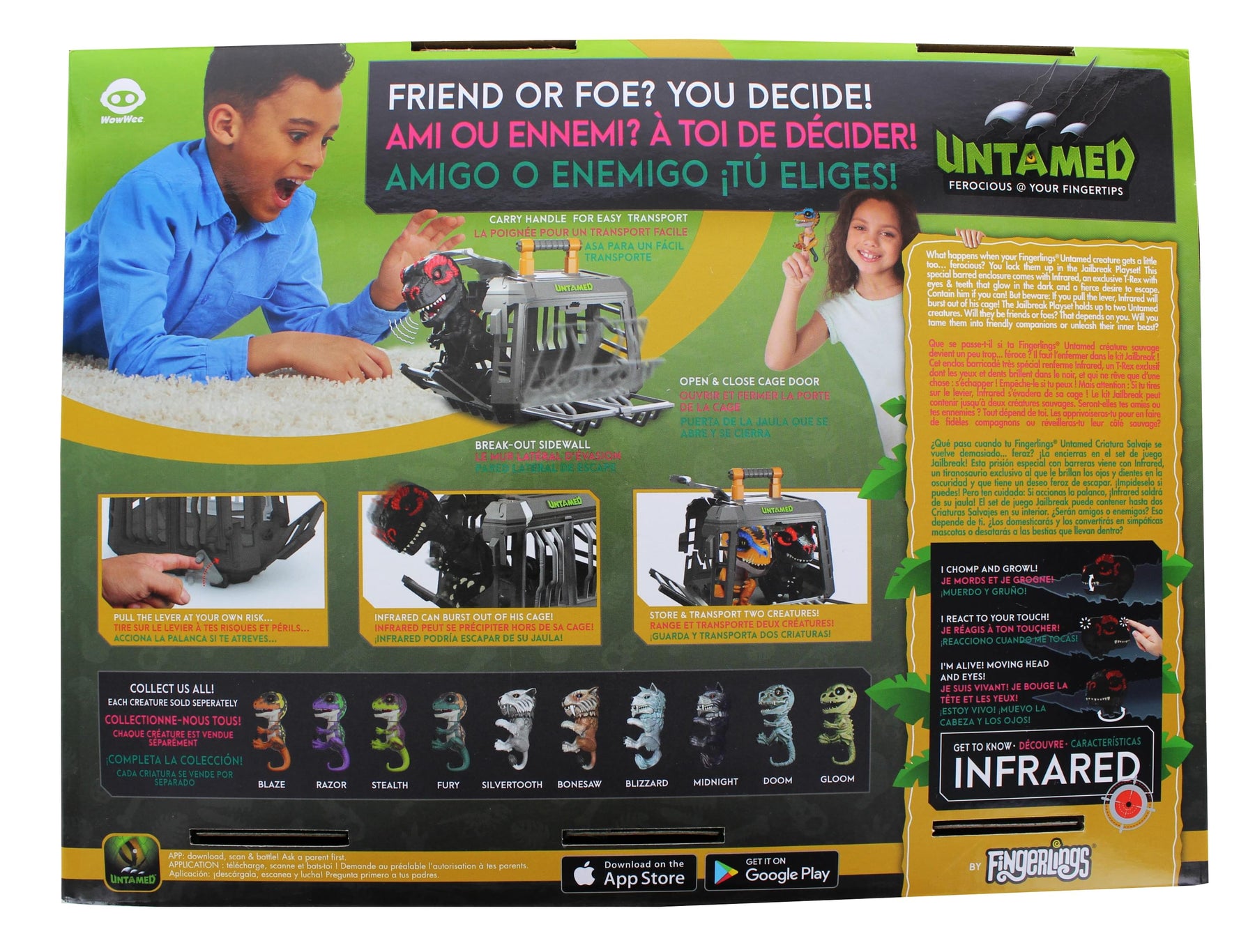 Fingerlings Untamed Jailbreak Playset w/ T-Rex Infrared Free Shippin