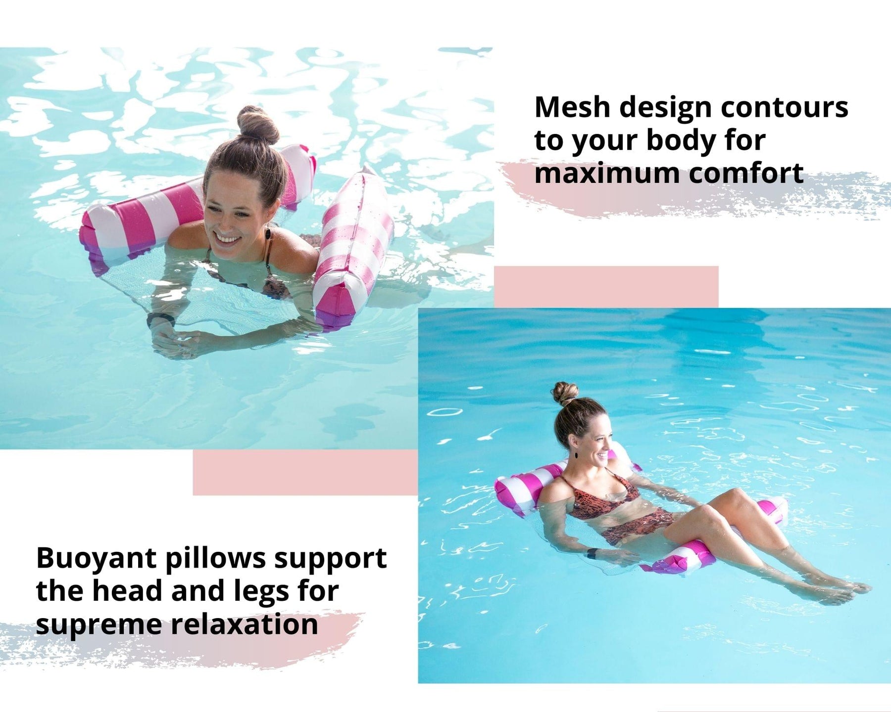 Inflatable Swimming Pool PVC Float Lounge | Pink