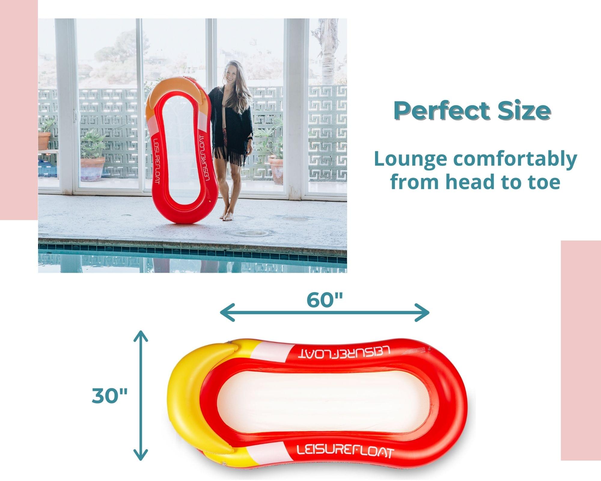 Inflatable Swimming Pool PVC Float Lounge Recliner | Red