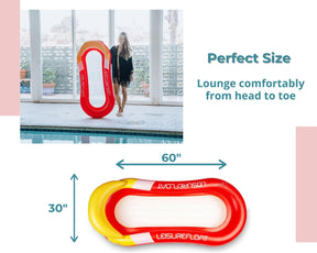 Inflatable Swimming Pool PVC Float Lounge Recliner | Red