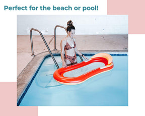 Inflatable Swimming Pool PVC Float Lounge Recliner | Red