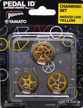 Pedal Id 1:9 Scale Bicycle: Chain Ring Set: Anodized Look Yellow
