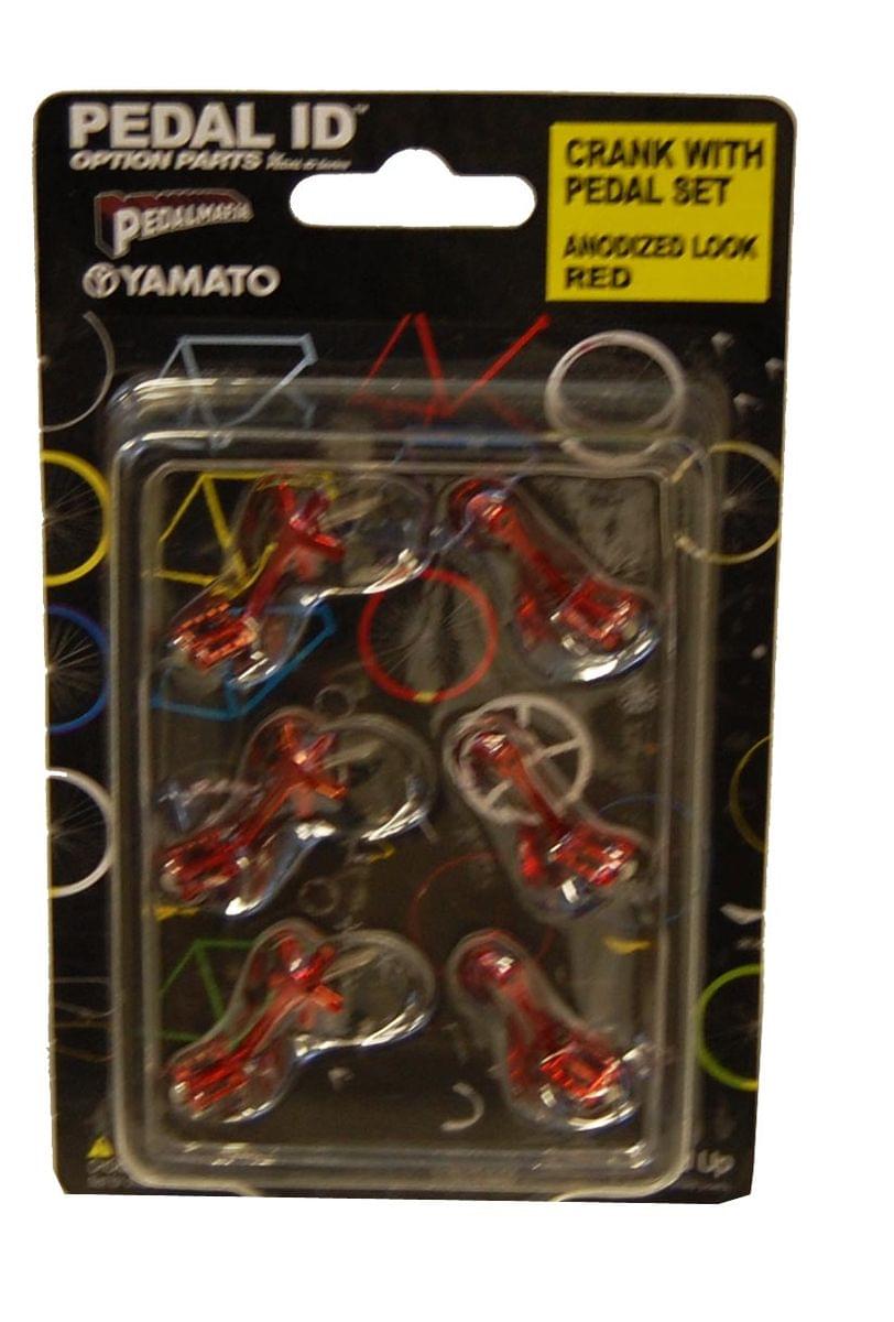 Pedal Id Crank With Pedal Set Anodized Look Red