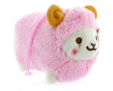 Prime Plush 6" Stuffed Animal with Sound Fluffy Sheep Pink