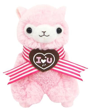 Llama Sweet Heart Alpaca 18" Plush Pink