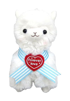 Llama Sweet Heart Alpaca 12" Plush White