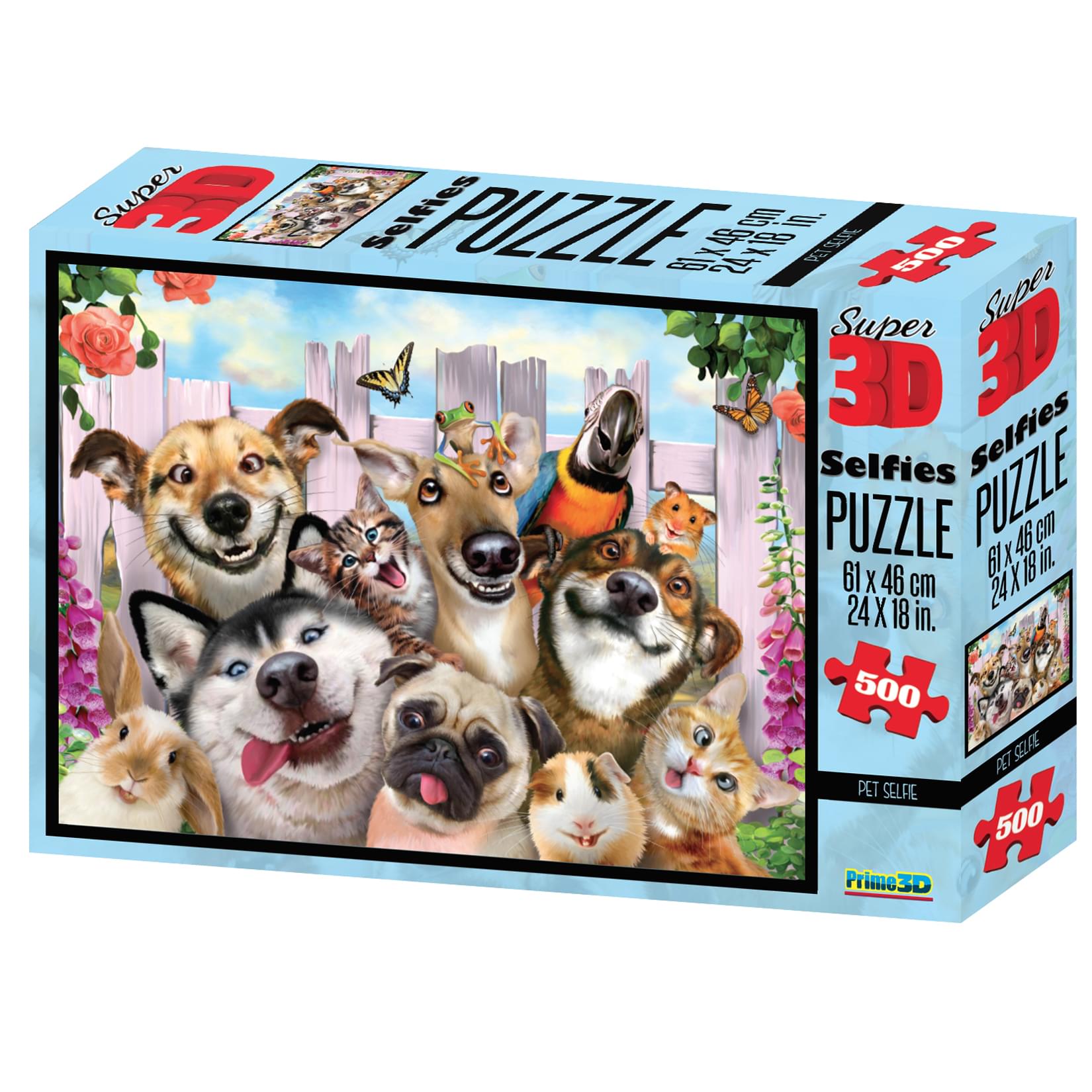Howard Robinson Pet Selfie Super 3D 500 Piece Jigsaw Puzzle For Adults And Kids