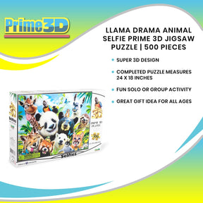Llama Drama Selfie Super 3D 500 Piece Jigsaw Puzzle For Adults And Kids